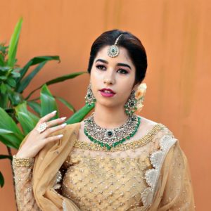 Captivating bridal portrait showcasing exquisite traditional jewelry and attire.