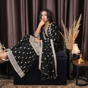 Black Ethnic Dress with Duppatta